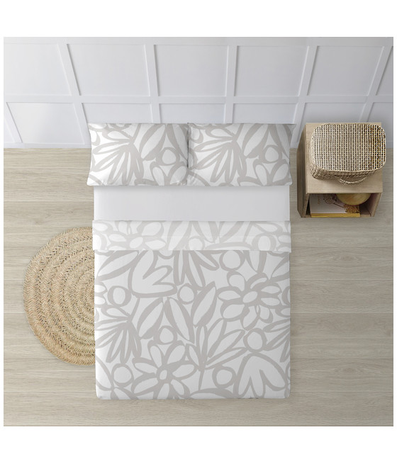 JUEGO DE SÁBANAS 100% ALGODÓN MODELO LUCEA GRIS PARA CAMA DE 105-CYT-296100