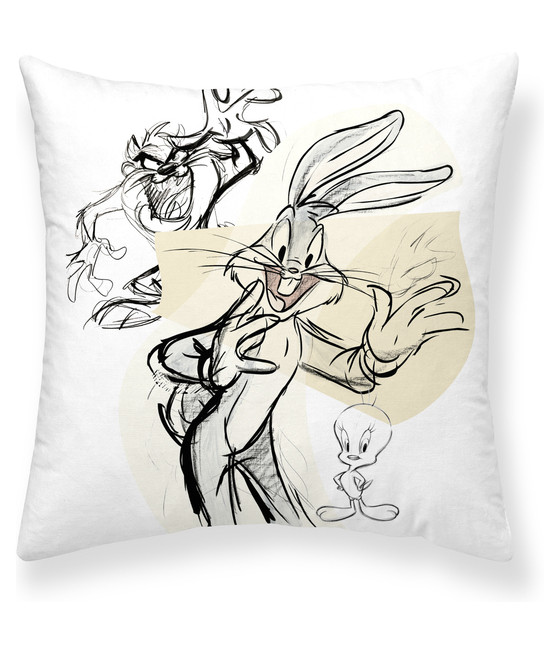 FUNDA DE COJÍN 100% ALGODÓN 45X45CM MODELO LOONEY SKETCH A-CYT-254112