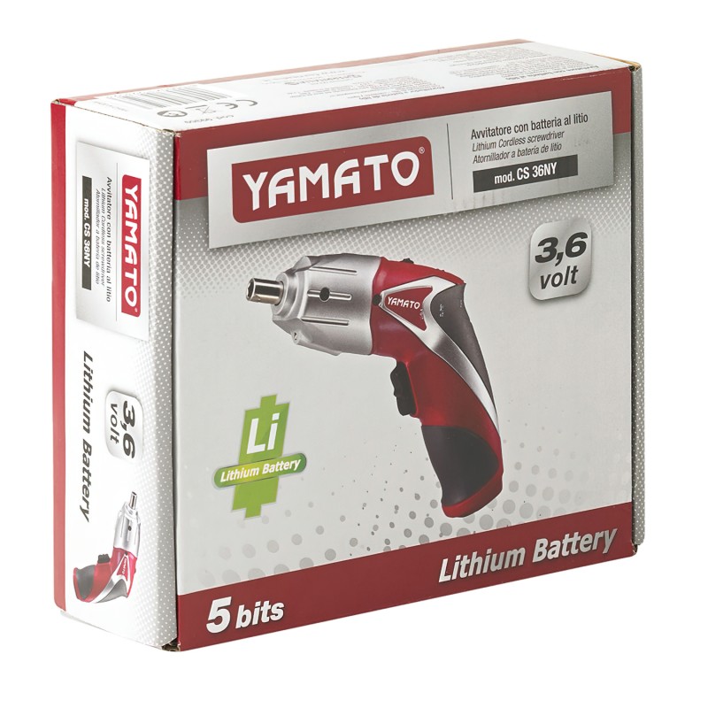 Atornillador Yamato Bateria Litio 3,6 V. Con Funda5 Piezas