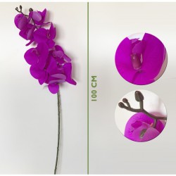 pack de 12 ramos de orquideas con tacto natural de 100 cm en color fucsia
