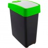 set de 3 cubos de basura premium magne con tapa abatible, tacto suave de 25 litros con tapa en varios colores