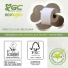 gcecologic+ papel higiénico doméstico, de celulosa reciclada: 108 rollos de 22,4 m. c/u; 2419,2 metros totales de papel de baño