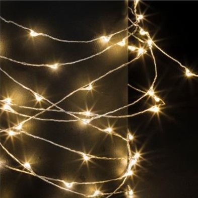guirnalda de navidad de cobre blanco 100 led luz cálida 8 funciones 10 m de luz
