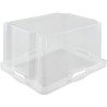 caja de almacenaje con asas integradas - tamaño xl - 43 x 35 x 23 cm - 24 l - transparente