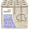 gc nature papel higiénico doméstico, de celulosa nature: 48 rollos de 34,5 m. c/u; 1656 metros totales de papel de baño