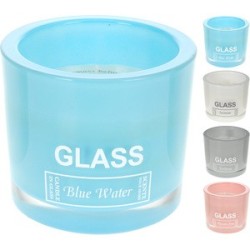 VELA PERFUMADA GLASS BLUE WATER