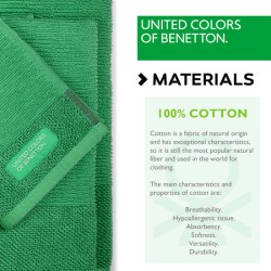 toalla de ducha de algodón, en color verde, 140x70 cm