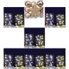pack de 18 piezas decorativas de navidad más 6 guirnaldas de cobre de 20 led para interiores