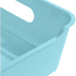 2x caja de almacenaje, polipropileno, a4, lotta, azul claro, 37x28x6.5 cm
