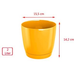 maceta redonda de plastico coubi round p cafe con leche 15,5x15,5x14,2 cm