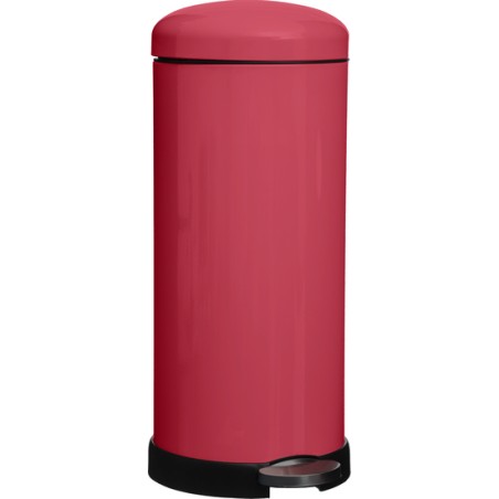papelera - cubo de basura - contenedor de residuos con pedal 30l retro rojo