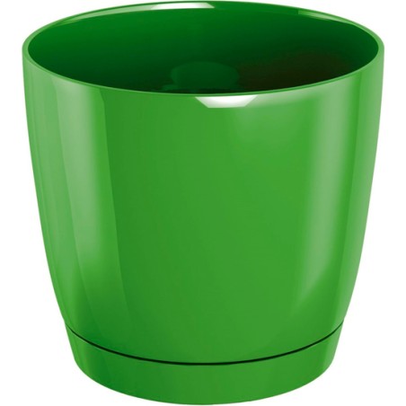 maceta redonda de plastico coubi round p en color verde oliva 24 x 24 x 22 (altura) cm