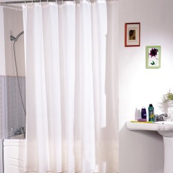 cortina de baño poliester 120x200 blanco