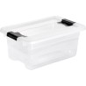pack de 2 cubos de almacenaje 4/7 litros con tapa cornella de plastico transparente