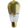 bombilla led decorativa st64 filamento regulable cupula oro/transparente