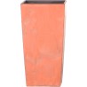 maceta alta 16,3 l prosperplast urbi square effect de plástico con depósito en color terracota