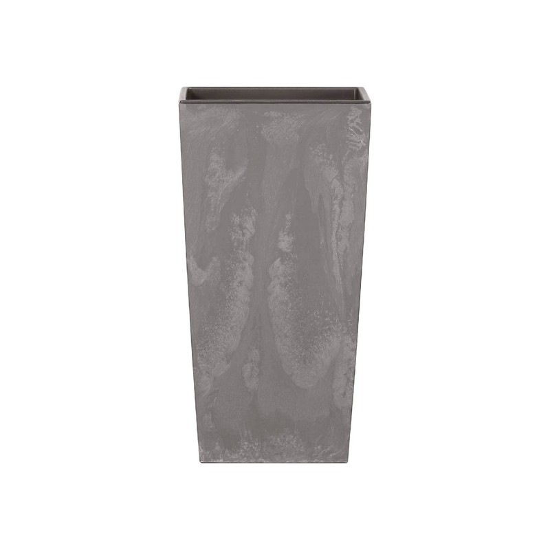 maceta alta 26,6 l prosperplast urbi square effect de plástico con depósito en color gris claro
