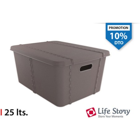 caja plástico 25lts vison life story