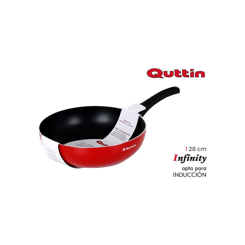 sartén wok 28cm roja soft infinity quttin