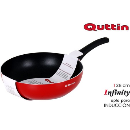 sartén wok 28cm roja soft infinity quttin