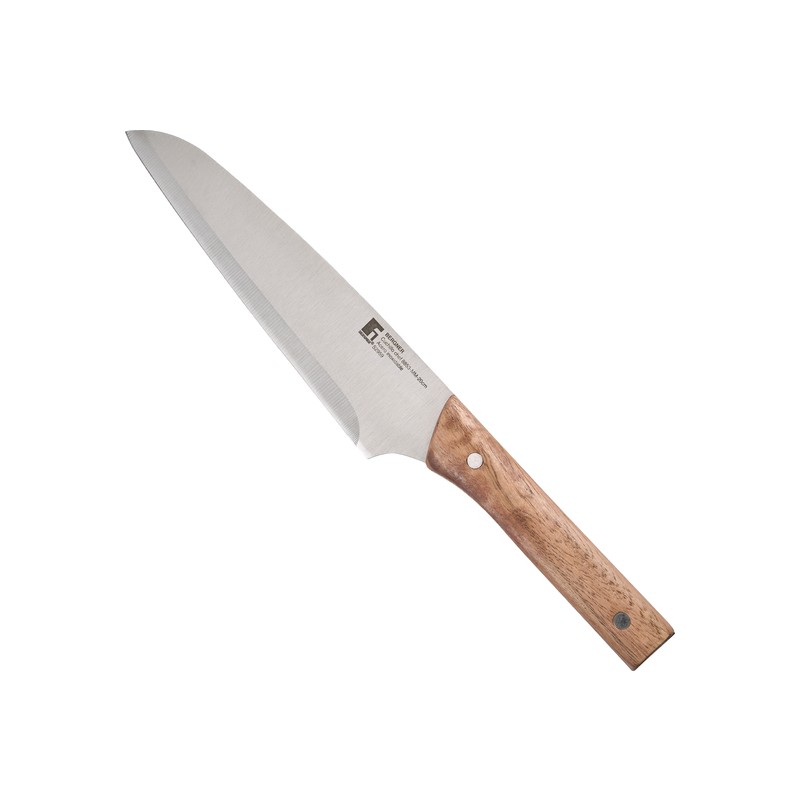 cuchillo de chef 20cm acero inox ybamboo nature