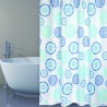 cortina de baño poliester. 180x200 cm - dots bleu