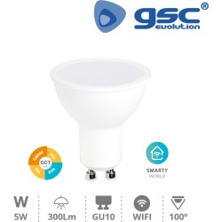 lámpara dicroica inteligente 5w gu10 2700-6500k regulable
