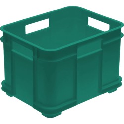 2x caja de almacenaje eurobox m, plástico eco (pp), 35 x 27 x 22 cm, 16 l, verde