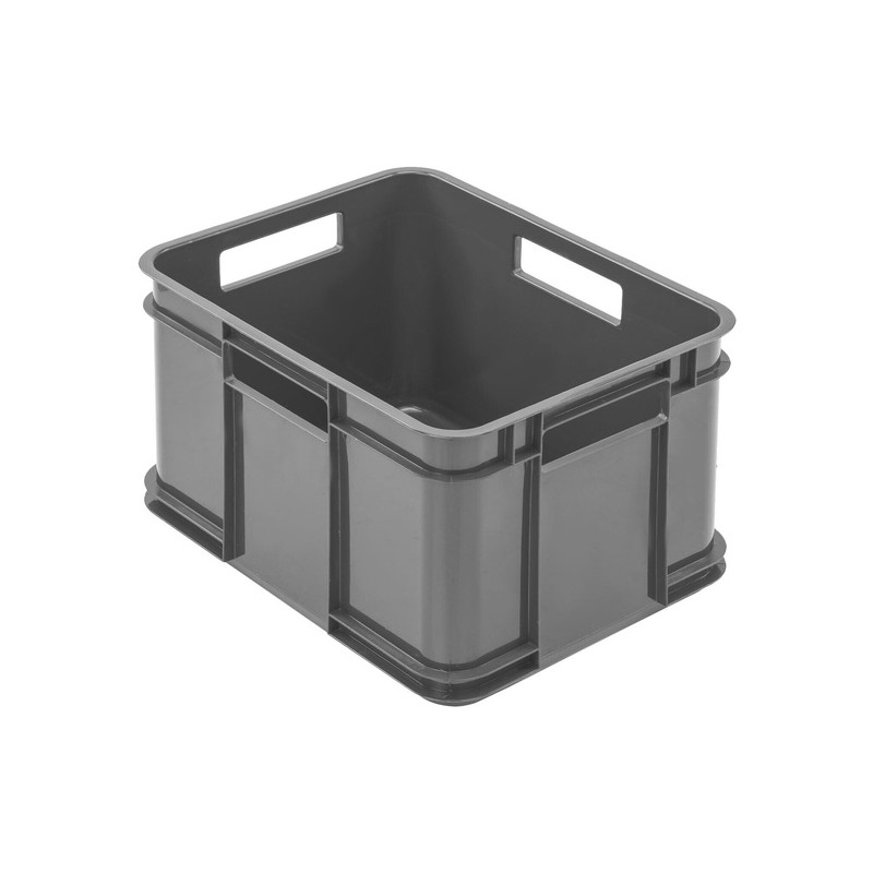 caja de almacenaje m, plástico eco (pp), 35 x 27 x 22 cm, 16 l, gris