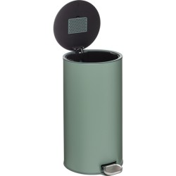 papelera / cubo de basura / contenedor de residuos con pedal 30l retro verde delta
