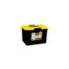 caja de herramientas con asa en color negro de 30 litros