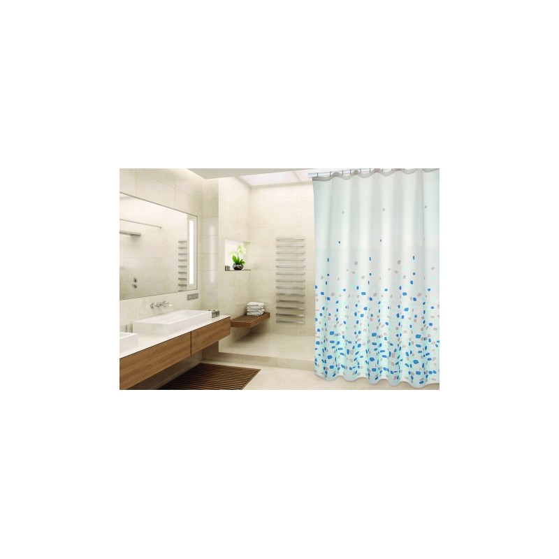 cortina de baño poliester 180x200cm msv premium brest ble