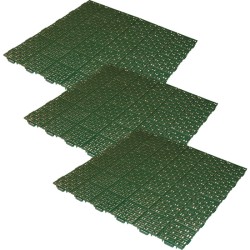 pack 3 baldosas para jardín efecto drenaje de 55,5x55,5 cm. cobertura total 0,9 m2 – colección marte – verde