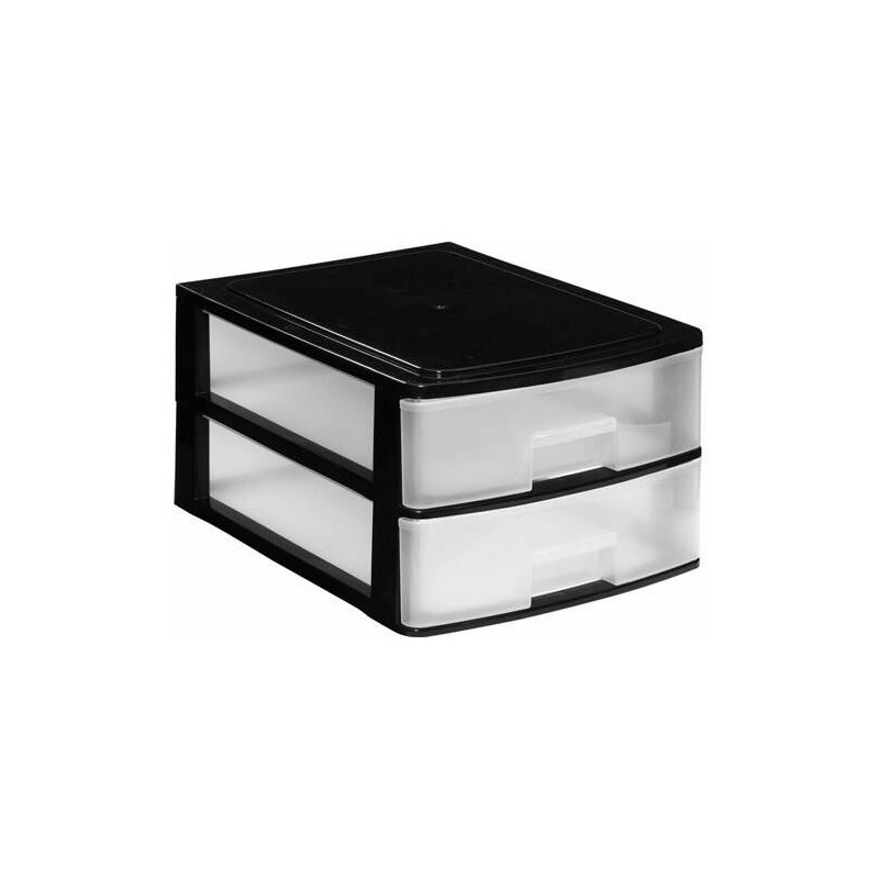 lote de 2 cajas stylo en color negro 35,5 x 26,5 x 18 cm