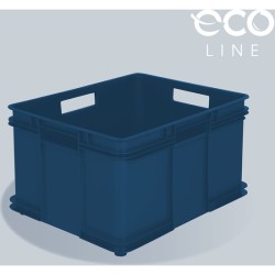 caja de almacenaje, plástico eco (pp), 52x43x28 cm, 54 l, azul