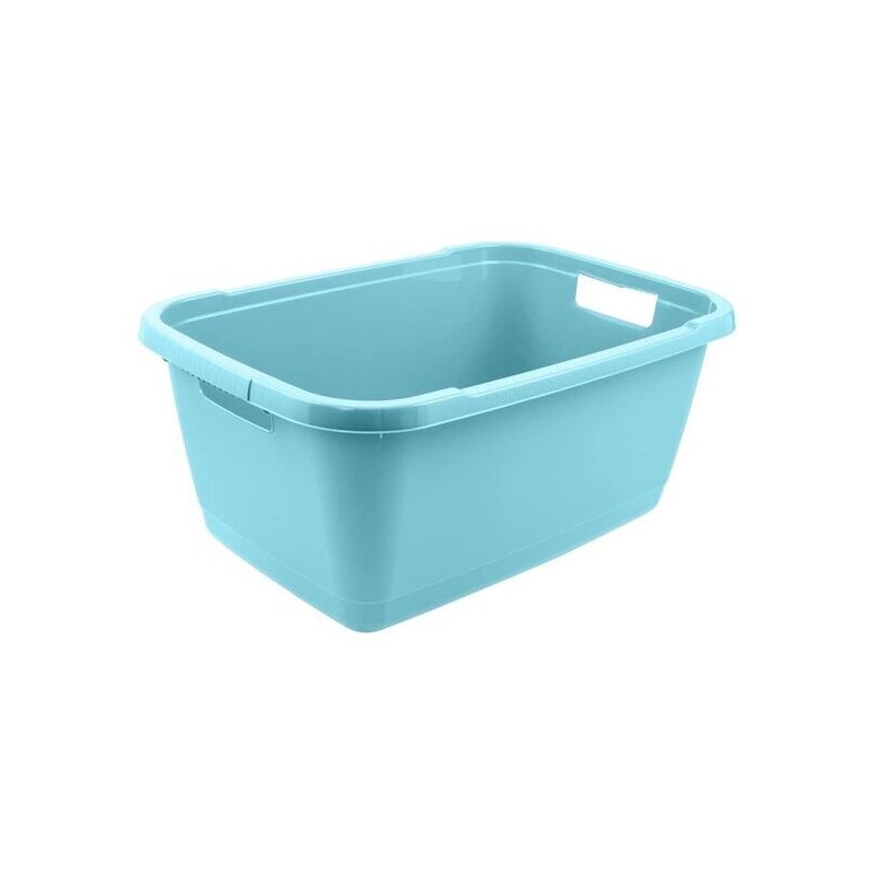 cesta de la colada, plástico, sólido, 32 l, aenna, azul claro, 55x40x23 cm