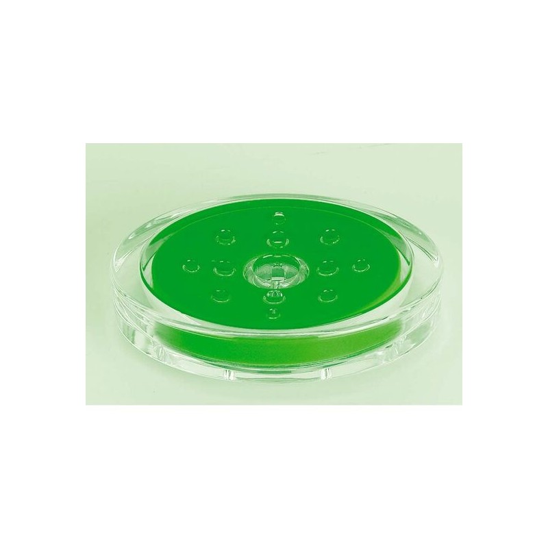 bandeja para pastilla de jabón 3,0 x 10,0 x 13,0 cm acrílico verde