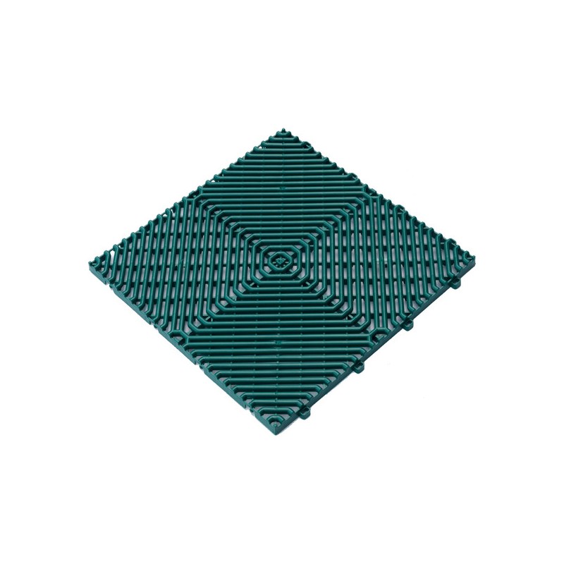 lámina para pavimento verde rombo, 39,5x39,5x1,7 cm (38,5x38,5 neto); 1m²: 6 láminas