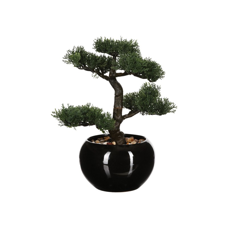 bonsai artificial en maceta de cerámica altura 36