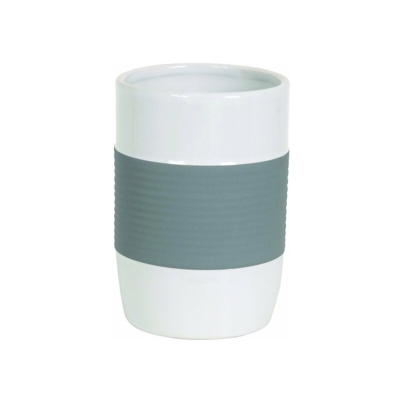 vaso de cerámica moorea, color gris - msv
