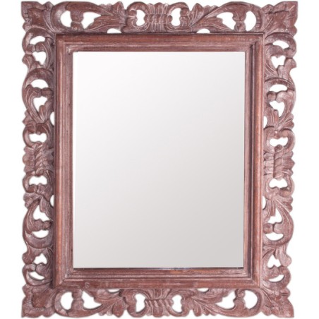 espejo roco marron 50x60 cm
