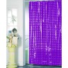 cortina de baño pvc180x200 lila con circulos