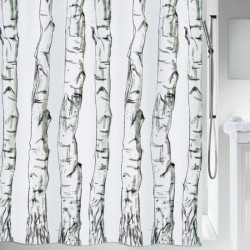 cortina de ducha textil 180 x 200, 100% polyester, negro