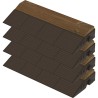 pack 4 x remates en madera de 39x20,5x6 cm acabado macho finalización combi-wood - madera