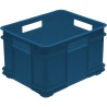 2x caja de almacenaje eurobox xl, plástico eco (pp), 43 x 35 x 24 cm, 28 l, azul