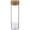 botella de agua 600ml borosilicato con tapón de madera