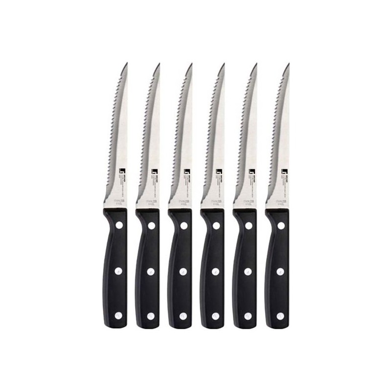 set 6 cuchillos carne 
acer.inox