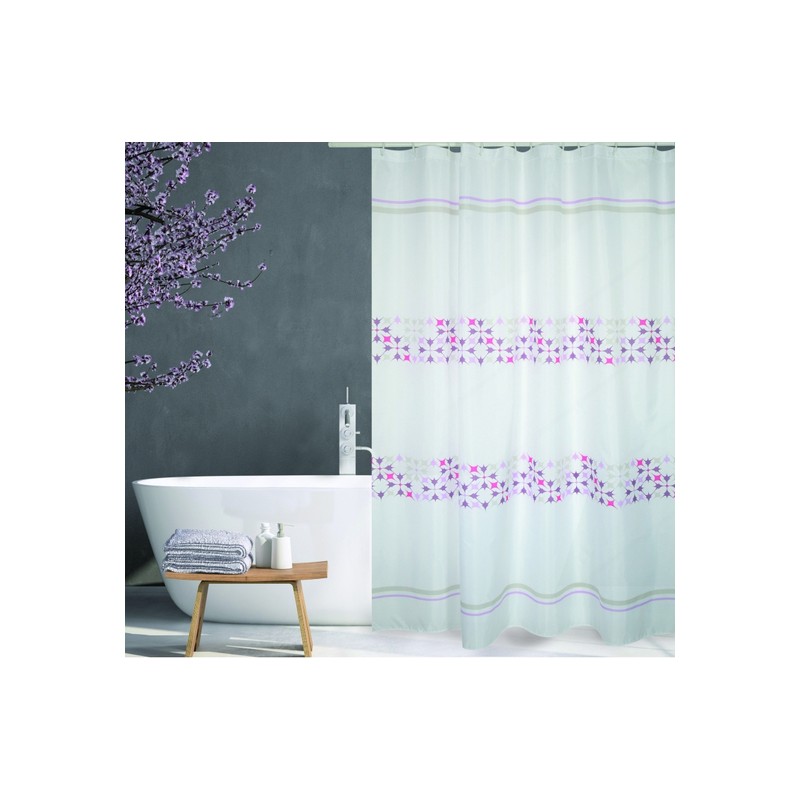cortina de bano poliester 180x200 cm - malta rose
