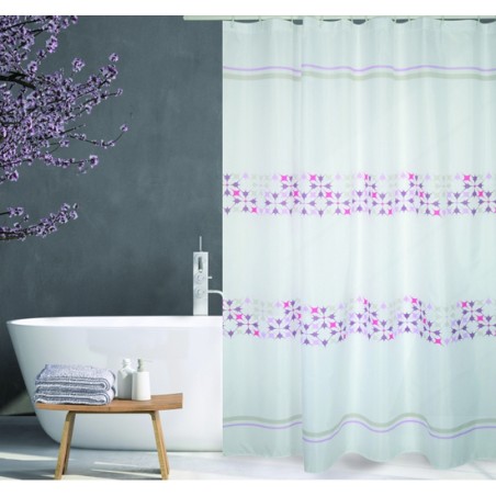 cortina de bano poliester 180x200 cm - malta rose