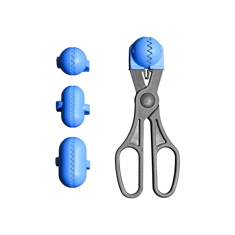la croquetera - utensilio multiuso con 4 moldes intercambiables - azul